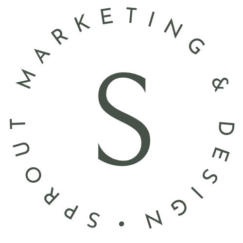 Sprout Marketing and Design logo, a custom branding and web design service in Chandler, Az