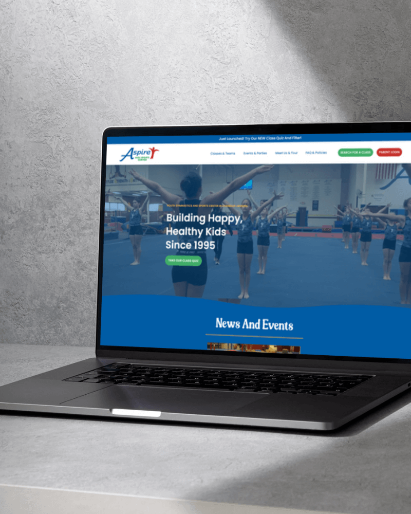 a custom website design for youth sports center in Chandler Az