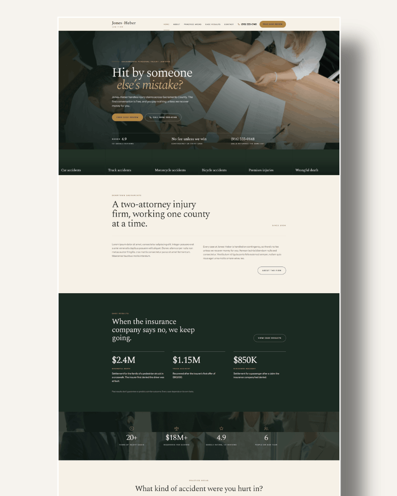 law firm website template demo