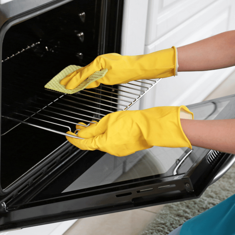 Inside the oven after cleaning