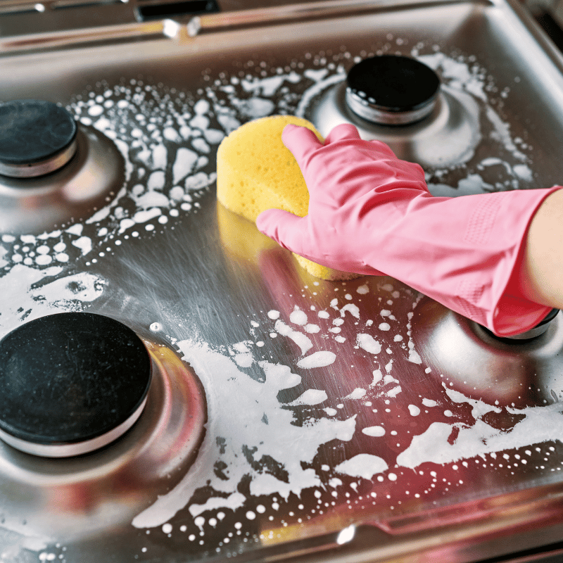 Stovetop after cleaning