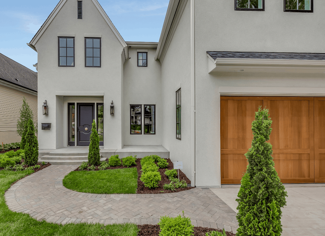 Warm residential home exterior