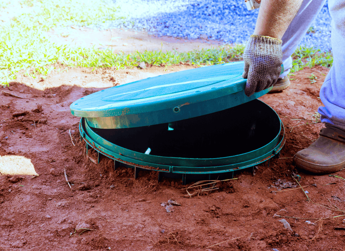Landscape irrigation running in a residential garden