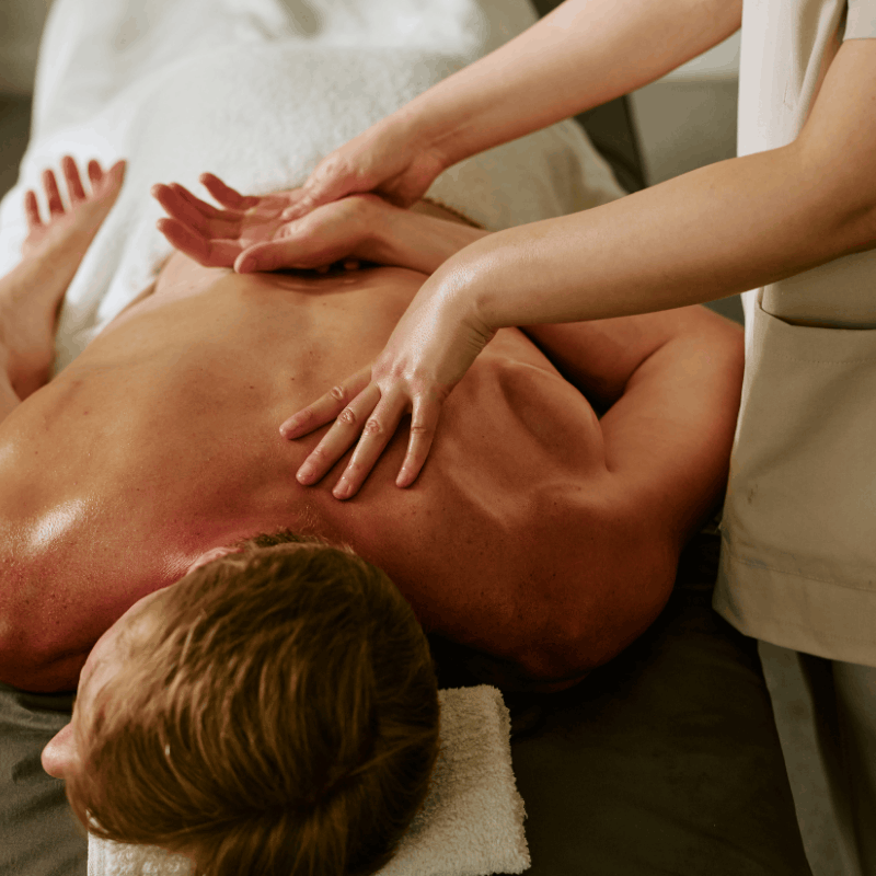 Therapeutic massage in progress