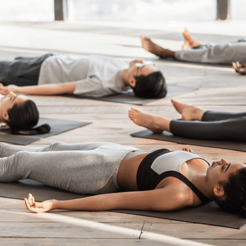 Students practicing together during a Reiki workshop