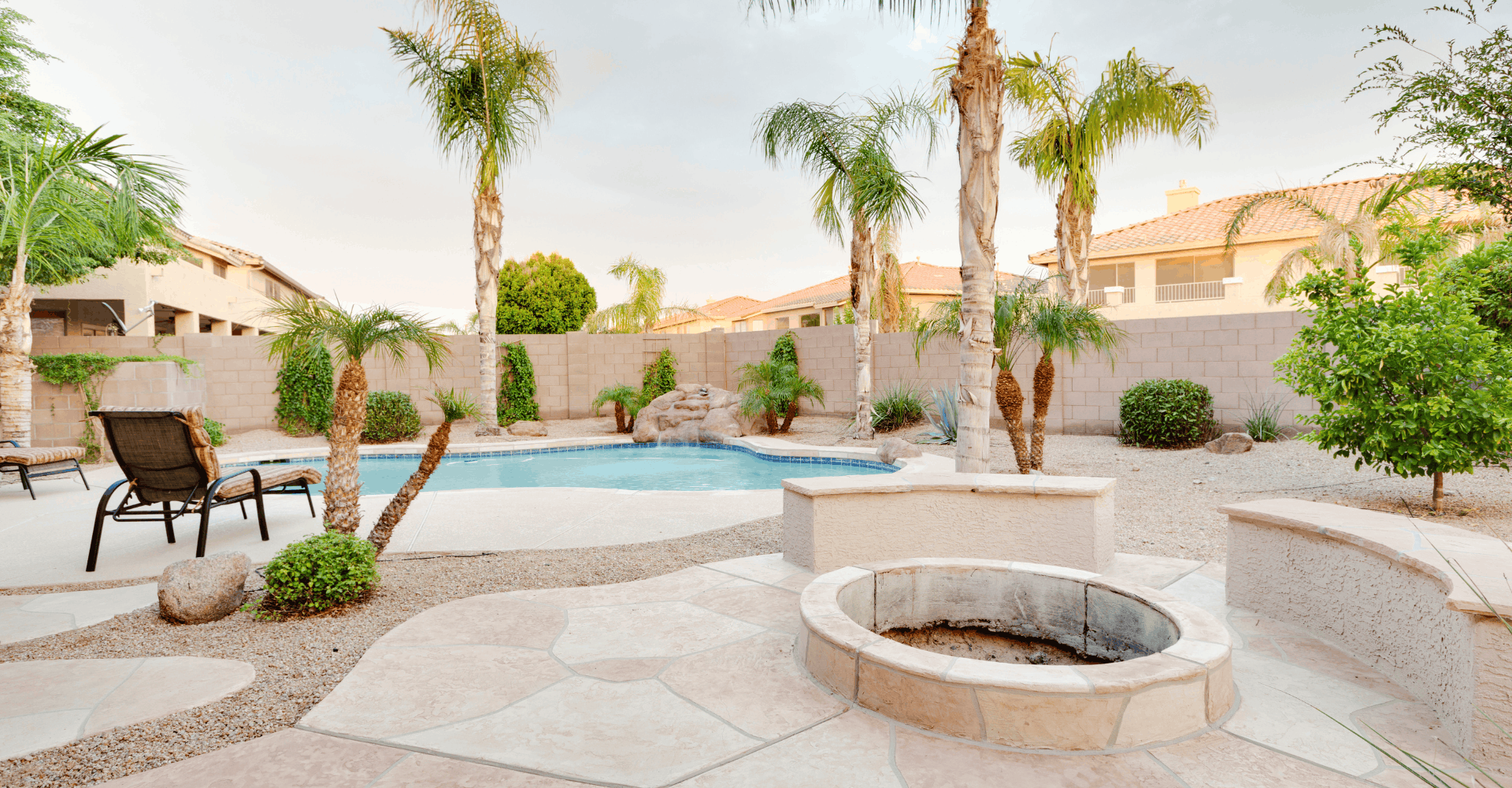 Sparkling backyard pool ready for weekly service