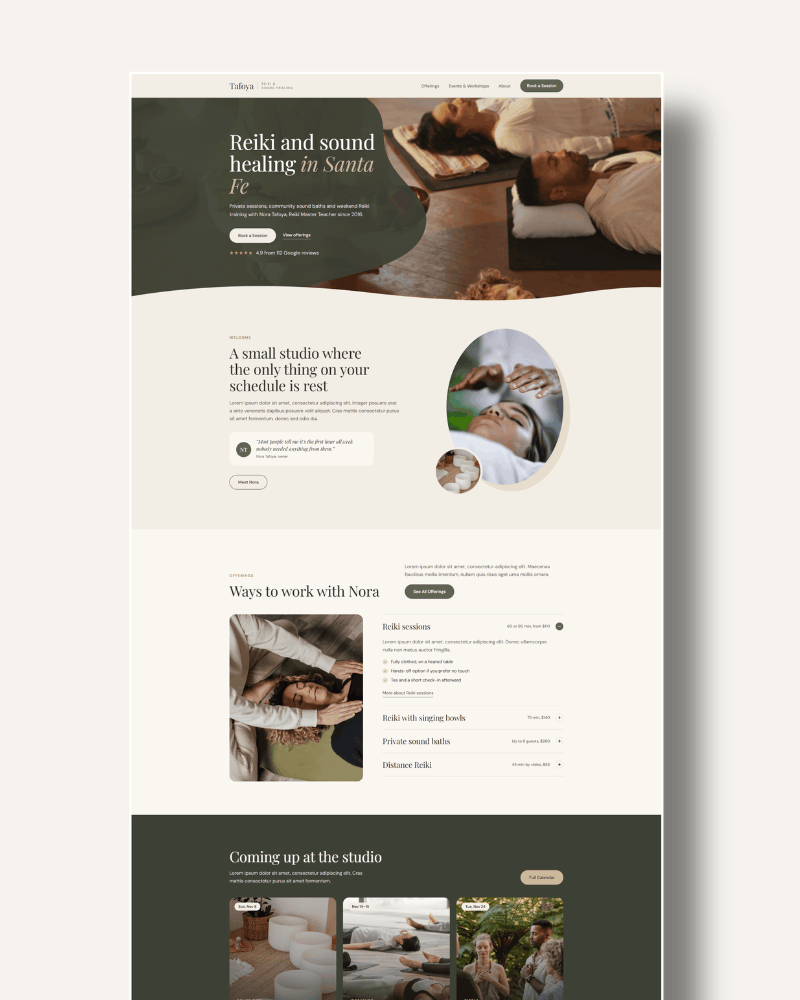 spiritual & metaphysical website template demo