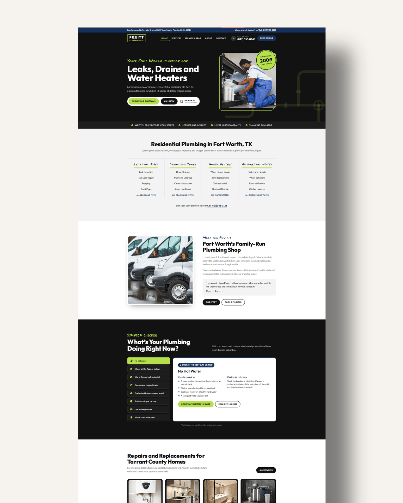 plumber website template demo
