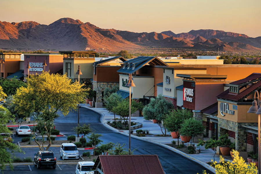 Queen Creek downtown area and desert backdrop – Queen Creek web design
