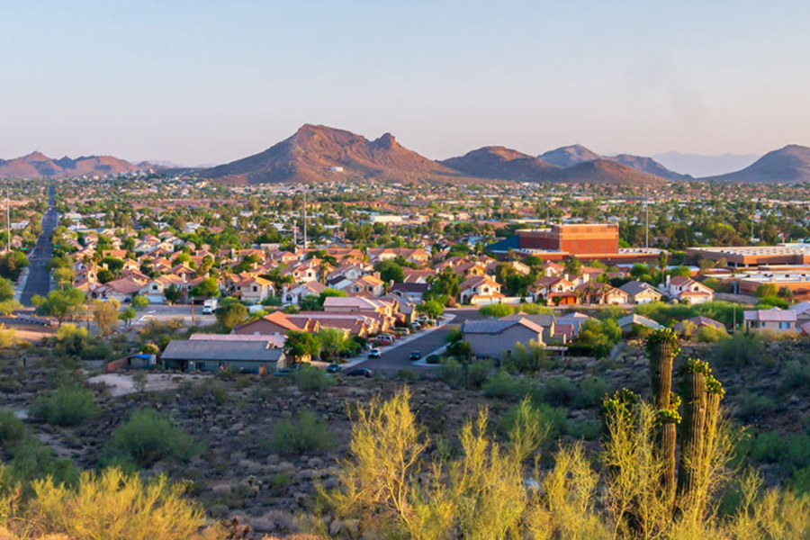 Desert homes and roads in San Tan Valley, Arizona – San Tan Valley web design