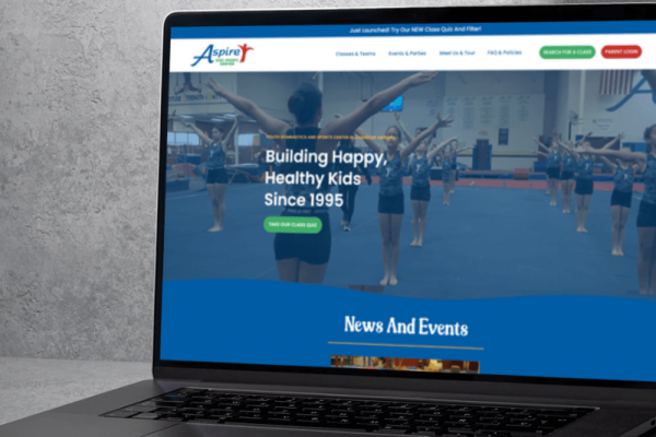 a custom website design for youth sports center in Chandler Az