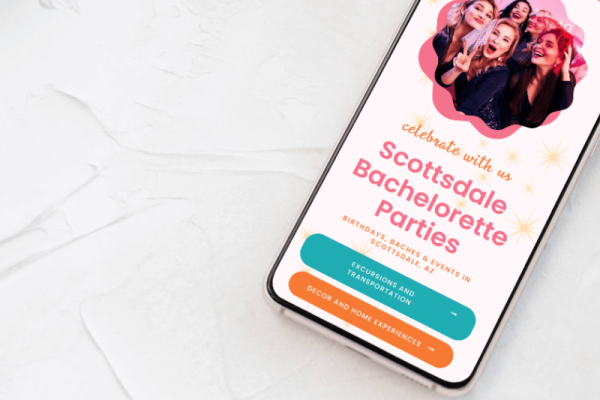 Party Planner website redesign completed by Sprout Marketing and Design in Chandler Az